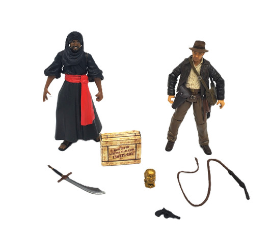 Hasbro Indiana Jones Raiders of the Lost Ark, Indy and Cairo Swordsman 3.75" action figure lot (no package)