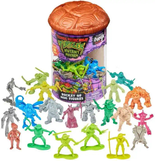 Teenage Mutant Ninja Turtles Mutant Mayhem 2-Inch Bucket of 50 Mini Figures