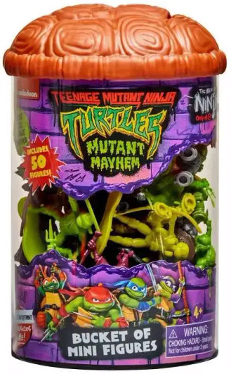 Teenage Mutant Ninja Turtles Mutant Mayhem 2-Inch Bucket of 50 Mini Figures