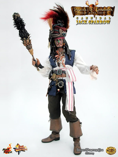 Hot Toys MMS 57 POTC 2: Dead Man’s Chest Cannibal Jack Sparrow Sixth Scale Figure (OPEN PACKAGE)