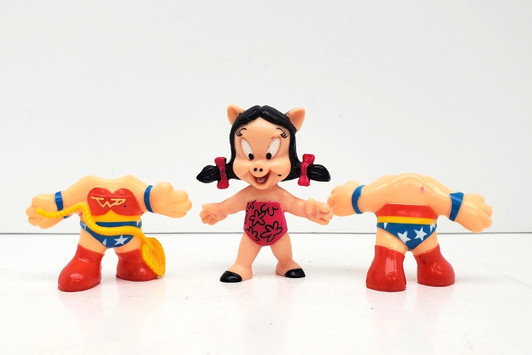 McDonald's (1991) Happy Meal Looney Tunes DC Super Heroes Petunia Pig as Wonder Woman