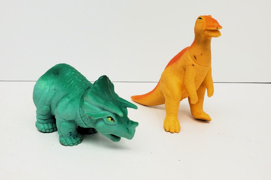 Playskool (1988)  "Definitely Dinosaurs" Anatosaurus and Triceratops