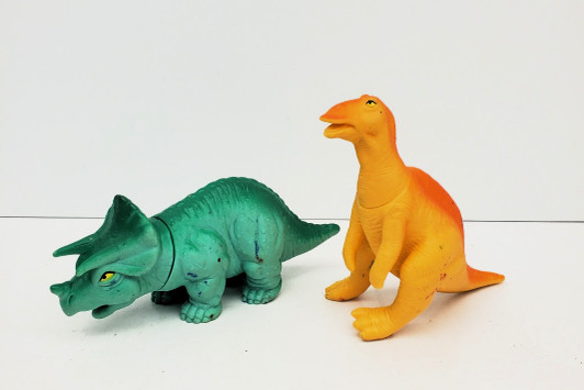 Playskool (1988)  "Definitely Dinosaurs" Anatosaurus and Triceratops