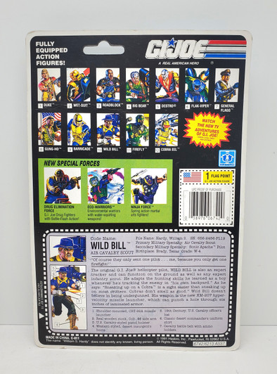 Hasbro (1991) G.I. Joe Wild Bill 3.75" Action Figure