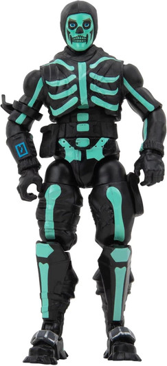 Jazwares FORTNITE - Skull Trooper GREEN GLOW 4" scale action figure (no package)