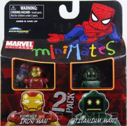 Diamond Select MiniMates Extremis iron Man and Titanium Man