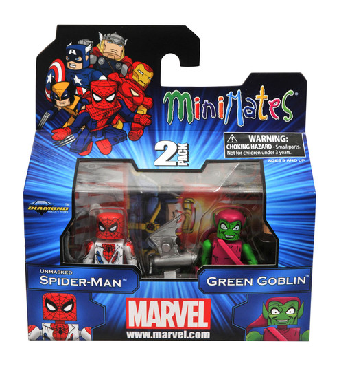 Diamond Select MiniMates Unmasked Spider-Man  and Green Goblin