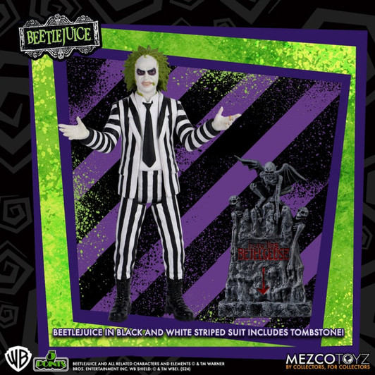 Mezco 5 Points Beetlejuice with Tombstone