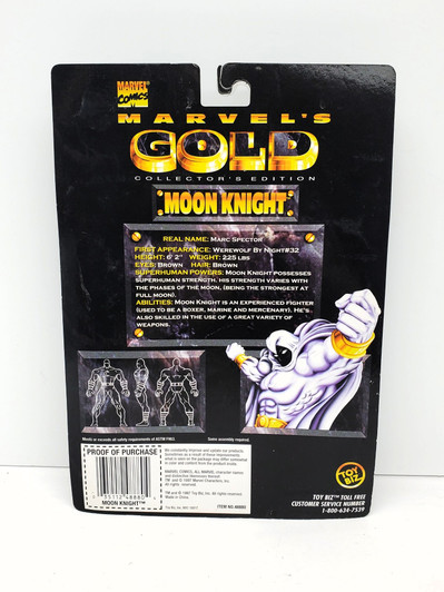 ToyBiz (1997) Marvel's Gold Moon Knight Action Figure