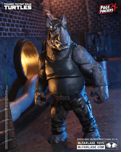 McFarlane Toys - Teenage Mutant Ninja Turtles - Rocksteady 5" Action Figure with Comic