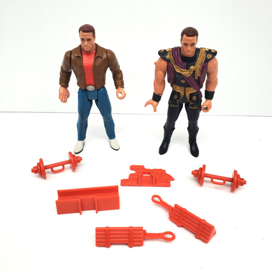 Mattel Last Action Hero Dynamite and Skull Attack Jack Slater action figure lot (no package)