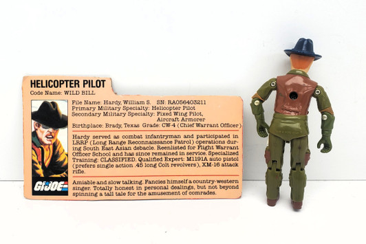 Hasbro (1983) GI JOE Wild Bill action figure complete with file card #2