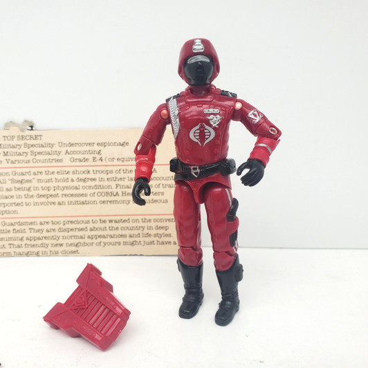 Hasbro (1985) GI JOE Crimson Guard action figure complete with file card