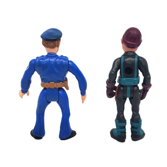 Kenner (1989) Police Academy Mahoney and Claw Cat Burglar action figure lot