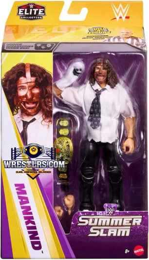 Mattel WWE Elite Collection 6" Summerslam Mankind Action Figure with Jesse Ventura Build-A-Figure Part