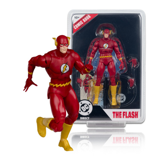 McFarlane DC  Direct Page Punchers The Flash Barry Allen #123 7in Action Figure with Comic Book