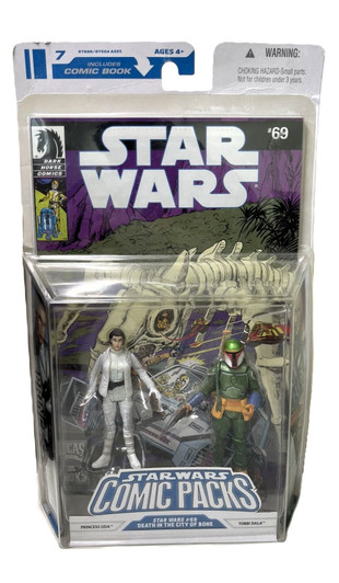 Hasbro (2008) Star Wars Comic Packs Princess Leia and Tobbi Dala Action Figure 2 pack