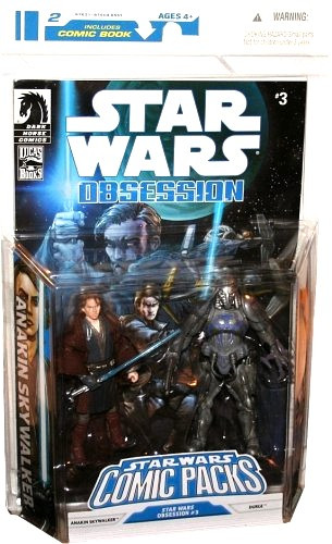 Hasbro (2008) Star Wars Comic Packs #3 Anakin Skywalker and Durge action figure 2 pack