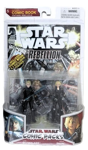Hasbro (2007) Star Wars Comic Packs #3 Luke Skywalker and Deena Shan action figure 2 pack