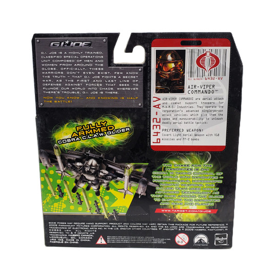 Hasbro (2009) G.I. JOE The Rise of Cobra AIR-VIPER Commando with Cobra C.L.A.W. Action Figure