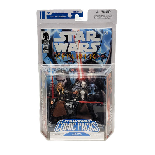 Hasbro (2009) Star Wars Comic Packs REPUBLIC Asajj Ventress and Tol Skorr Action Figure 2 pack