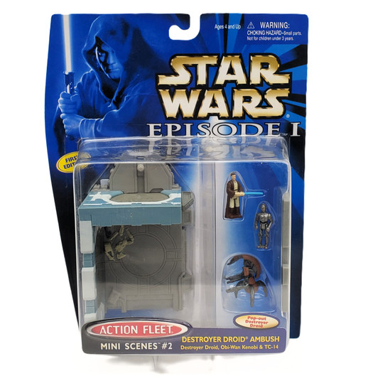 Galoob (1998) Micro Machines Star Wars  Episode I Action Fleet Mini Scenes #2 Destroyer Droid Ambush
