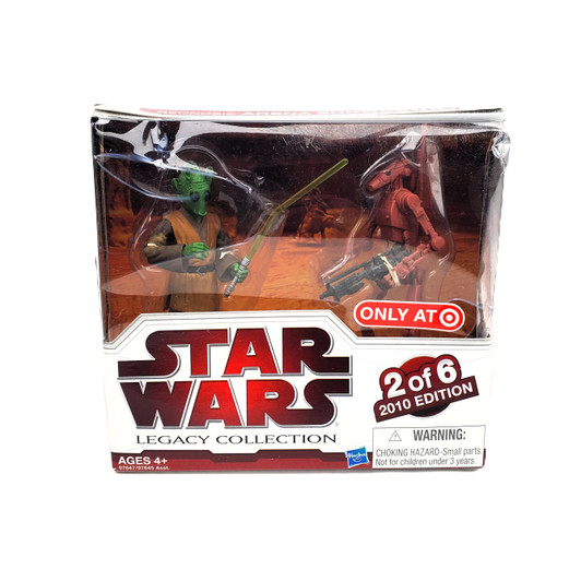 Hasbro (2009) Star Wars Legacy Collection Geonosis Arena Showdown Rodian Jedi vs Battle Droid