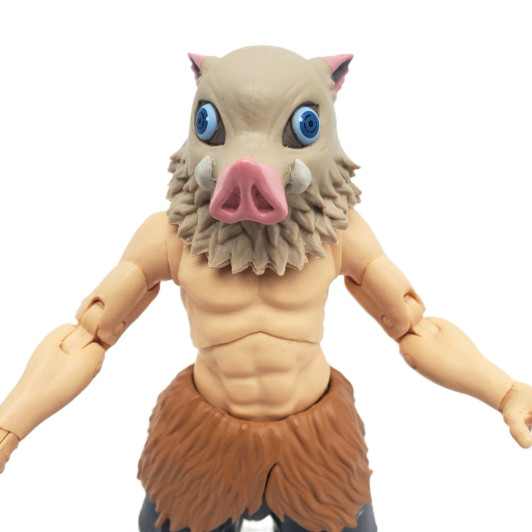 McFarlane Toys Demon Slayer 7” scale Inosuke Hashibira MASKED Action Figure (no package)