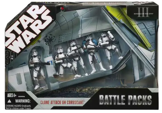Star Wars 30th Anniversary Clone Attack on Corusant ROTS Action Figure Battle Packs