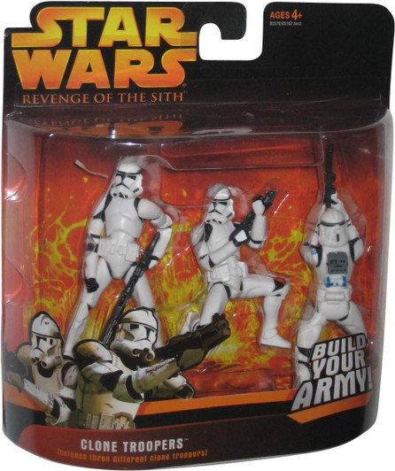 Hasbro (2005) Revenge of the Sith Clone Troopers 3 pack (White)