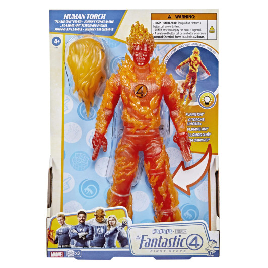 Marvel Fantastic 4 Flame On Flyer Human Torch Action Figure