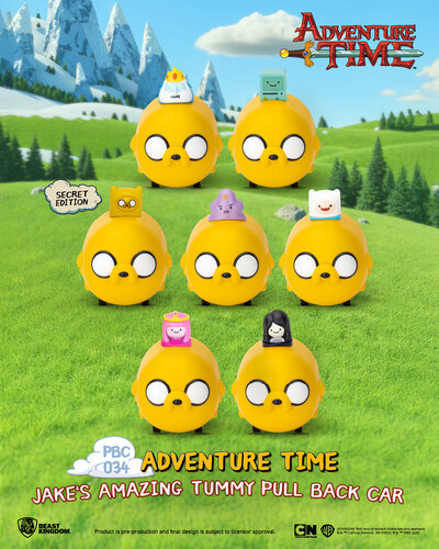 Adventure Time - Jakes Amazing Tummy Pull Back Car Blind Box PDQ 6ct Display