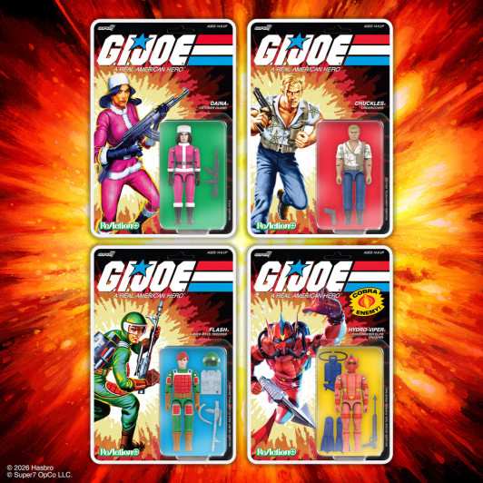G.I. Joe ReAction+ Wave 7  Chuckles, Flash, Hydro Viper & Daina