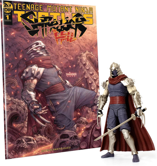 The Loyal Subjects Teenage Mutant Ninja Turtles BST AXN Shredder in Hell 6-inch Action Figure & IDW Issue #1 Shredder in Hell Miniseries Comic