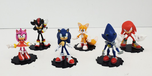 Jazwares Sonic The Hedgehog 6 Pack Mini Figure Modern Collector's Set  (no package)