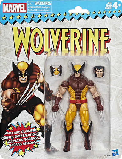 Hasbro Marvel Legends Retro Card Wolverine Brown Suit Action Figure