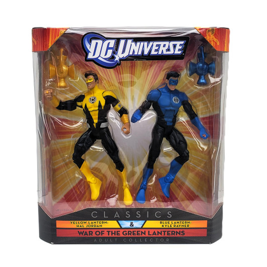 Mattel (2011) DC Universe Classics Yellow Lantern Hal Jordan and Blue Lantern Kyle Rayner action figure 2 pack