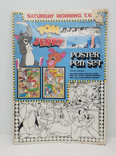 Craft House (1983) Tom and Jerry Poster Pen Set