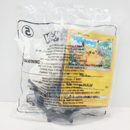 McDonald's (2018)  Happy Meal Pokemon #5 Thundurus figure with Pikachu card