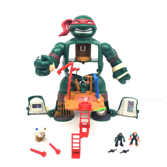 Playmates (2016) TMNT Micro Mutants Playset Raph's Train Battle Playset (no package)