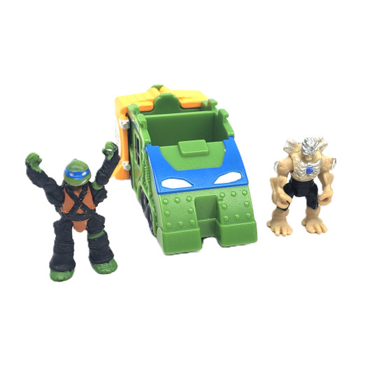 Playmates (2016) TMNT Micro Mutants Figure and Vehicle lot (no package)