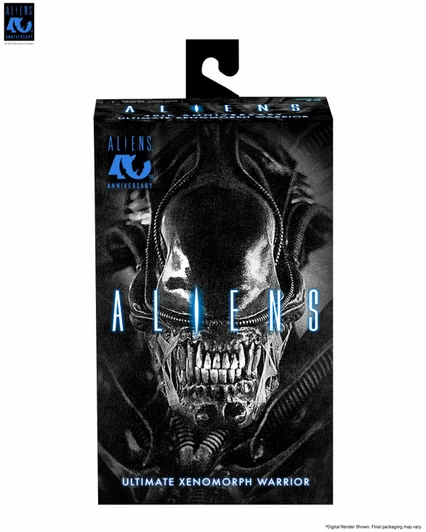 NECA Aliens - 7" Scale Action Figure - 40th Anniversary Ultimate Warrior Xenomorph (Black)
