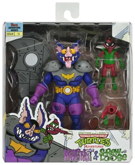 NECA Teenage Mutant Ninja Turtles (Archie Comics) Action Figure Wingnut with Screwloose - 7” Scale