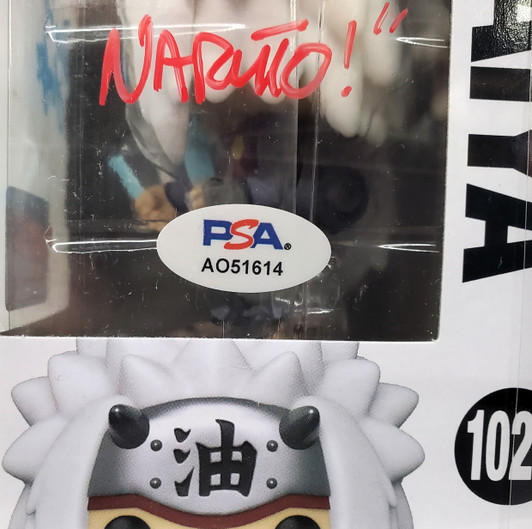 Funko Pop!Animation #1025 Naruto Jiraiya David Lodge Signed with PSA Certification