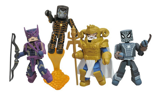 Minimates Marvel Fear Itself Set Spider-Man, Iron Man, Hawkeye, Odin