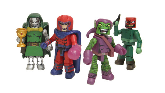 Minimates Marvel Bring On The Bad Guys! Set Green Goblin, Magneto, Red Skull, Dr. Doom