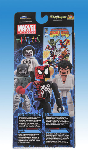 Minimates Marvel Secret Wars Set Spider-Man (Symbiote Bond) Dr. Doom Beyonder Photon