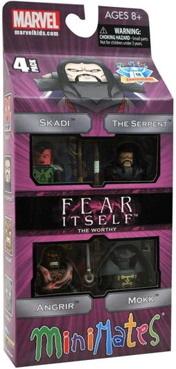 Minimates Marvel Fear Itself Set Skadi The Serpent Angrir Mokk