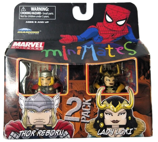 Minimates Marvel Thor Reborn & Lady Loki 2PK
