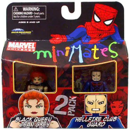 Minimates Marvel Black Queen Jean Grey & Hellfire Club Guard 2PK